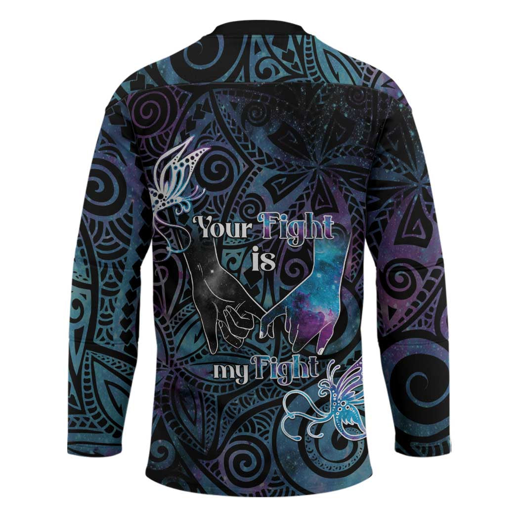 Suicide Awareness Hockey Jersey You Are Not Alone - Polynesian Pride