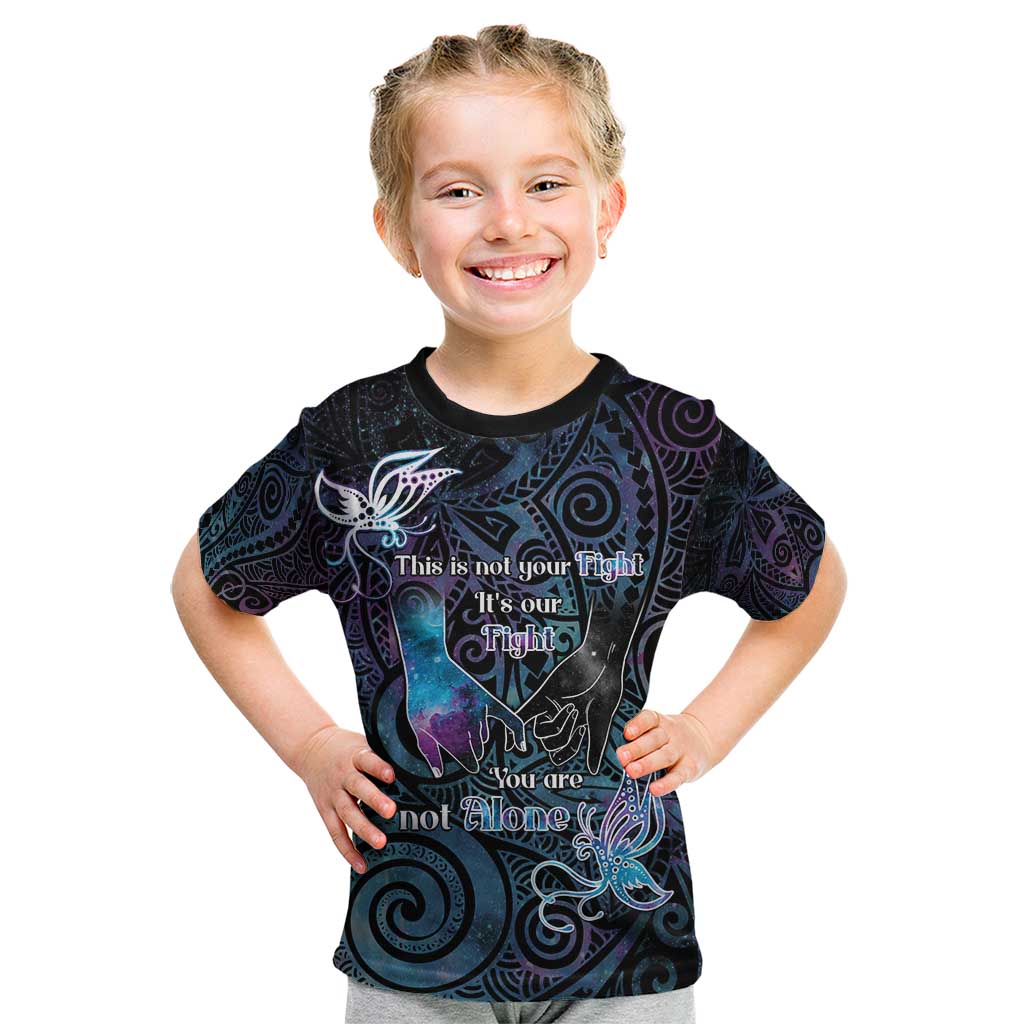 Suicide Awareness Kid T Shirt You Are Not Alone - Polynesian Pride