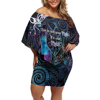 Suicide Awareness Off Shoulder Short Dress You Are Not Alone - Polynesian Pride