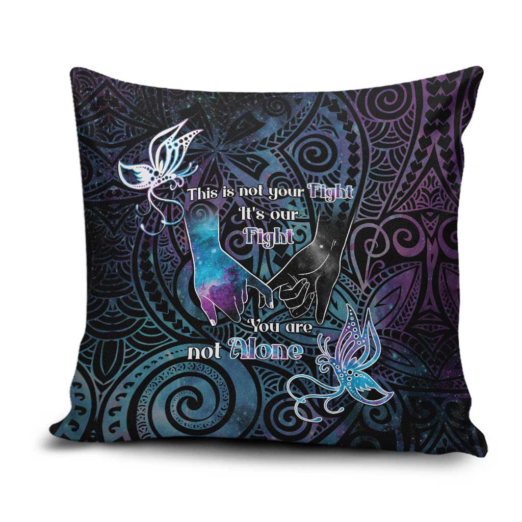 Suicide Awareness Pillow Cover You Are Not Alone - Polynesian Pride