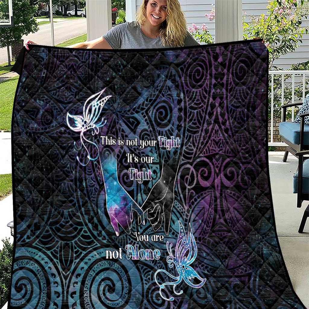 Suicide Awareness Quilt You Are Not Alone - Polynesian Pride