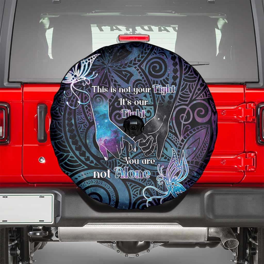 Suicide Awareness Spare Tire Cover You Are Not Alone - Polynesian Pride
