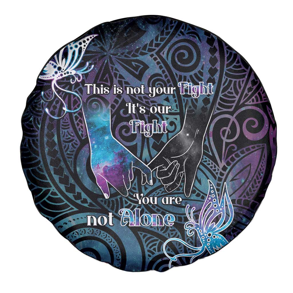 Suicide Awareness Spare Tire Cover You Are Not Alone - Polynesian Pride