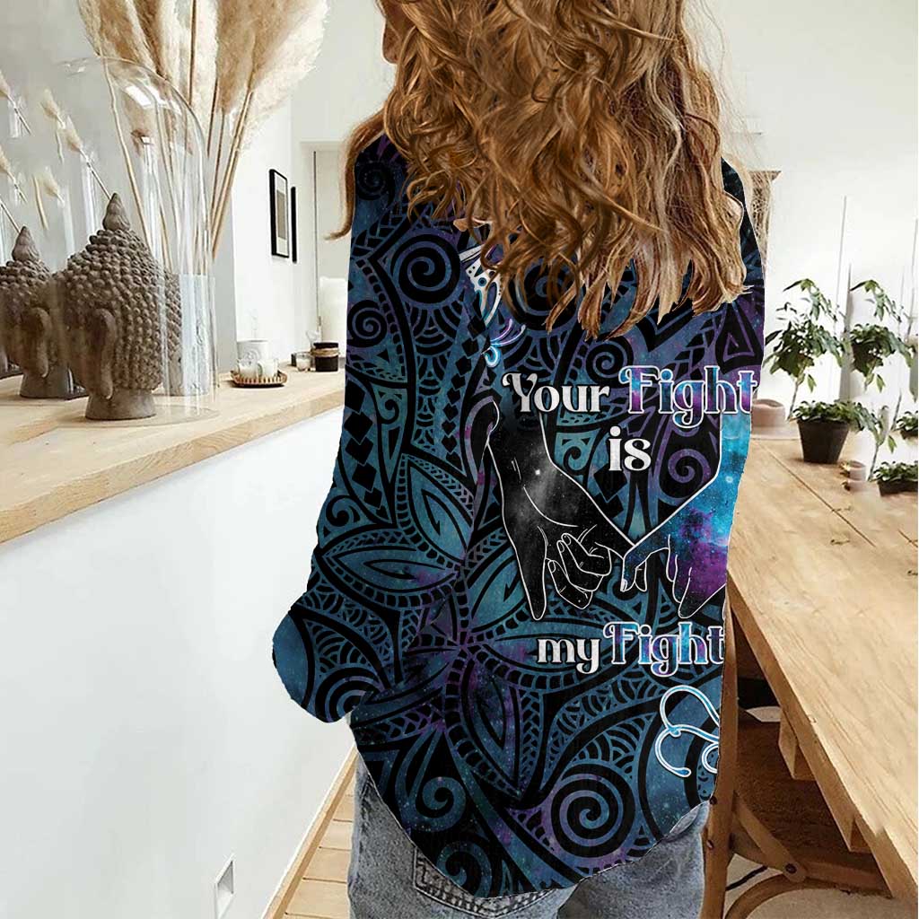 Suicide Awareness Women Casual Shirt You Are Not Alone - Polynesian Pride