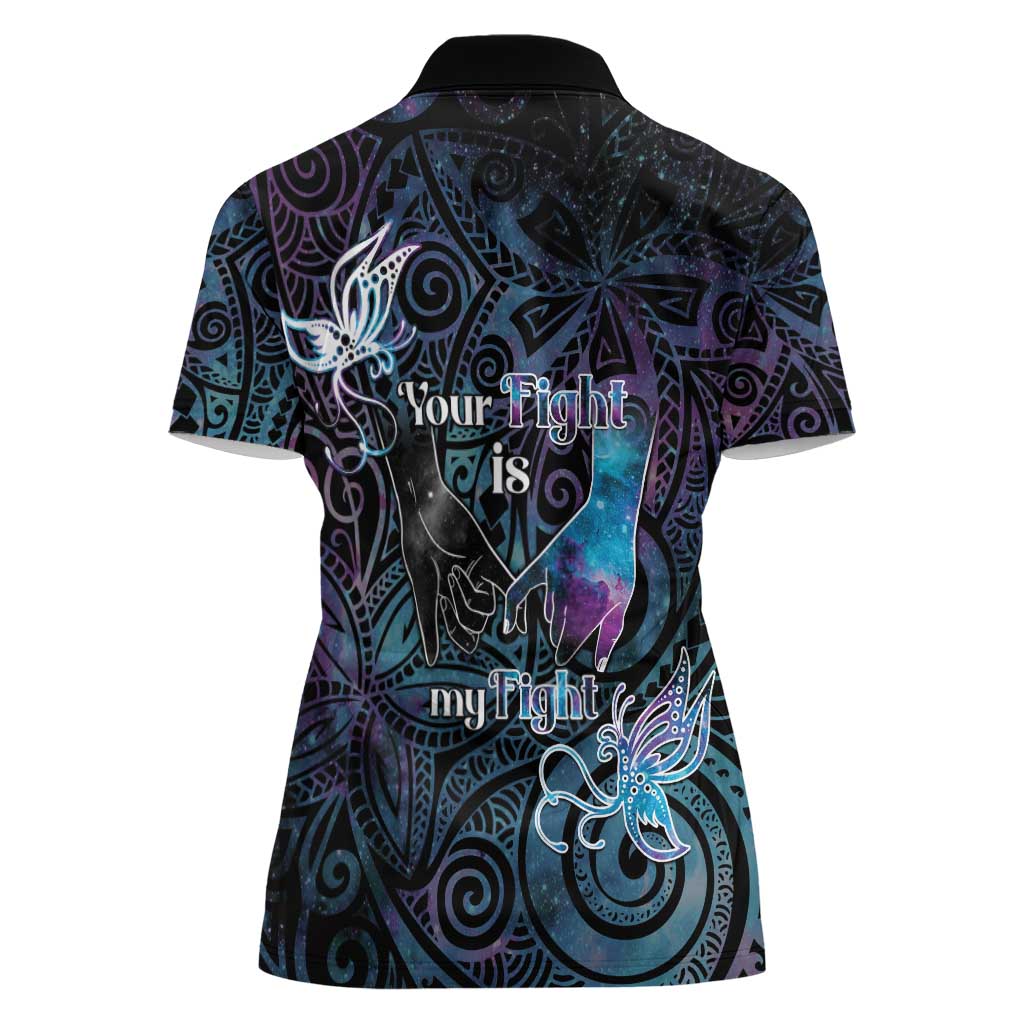 Suicide Awareness Women Polo Shirt You Are Not Alone - Polynesian Pride