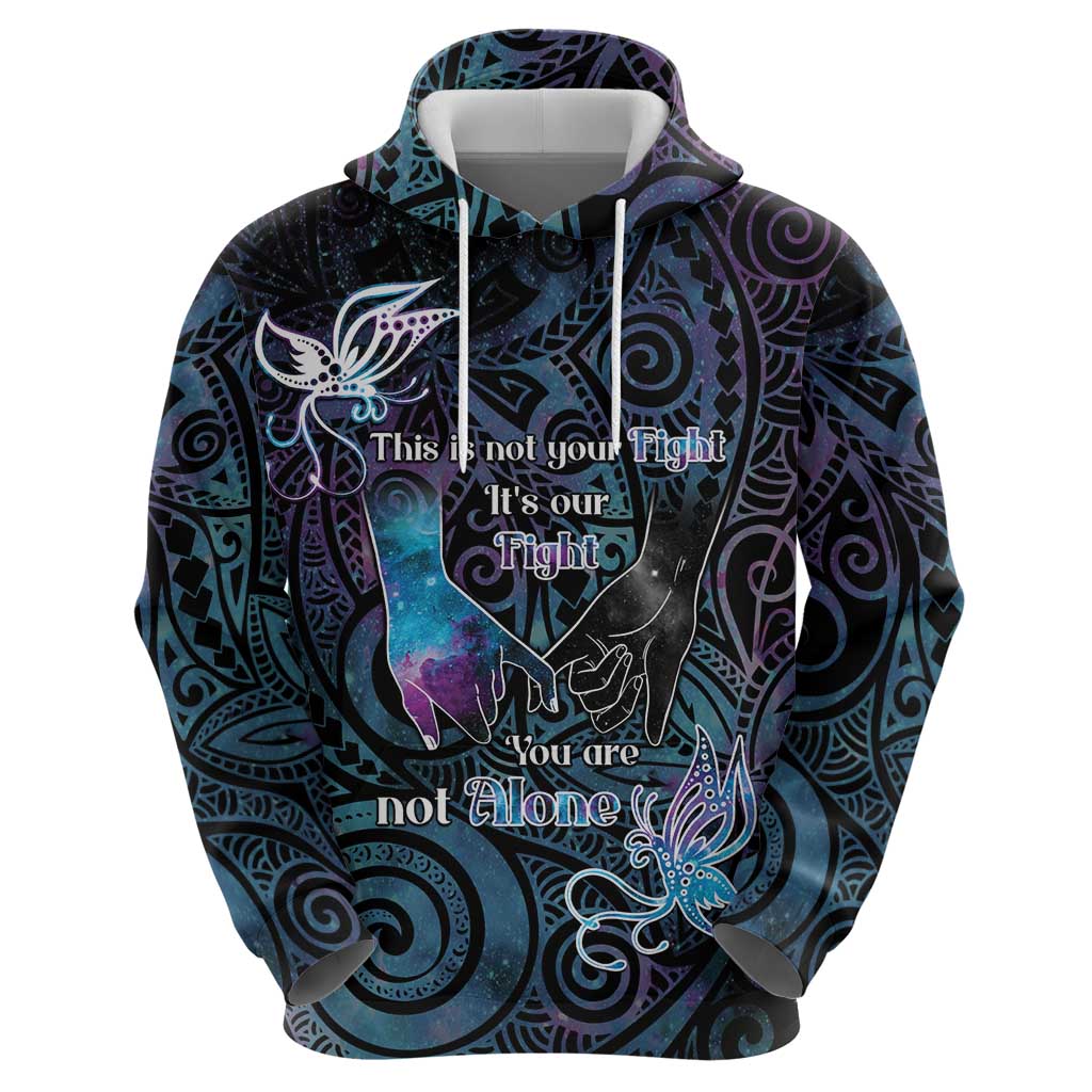 Suicide Awareness Zip Hoodie You Are Not Alone - Polynesian Pride