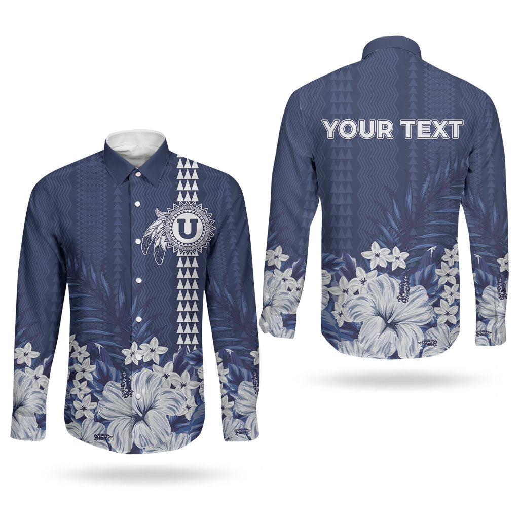 Personalized Utah State Couples Matching Puletasi and Long Sleeve Button Shirt Polynesian Style LT05 - Polynesian Pride