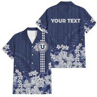 Personalized Utah State Family Matching Summer Maxi Dress and Hawaiian Shirt Polynesian Style LT05 Dad's Shirt - Short Sleeve Blue - Polynesian Pride