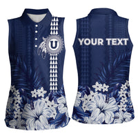 Personalized Utah State Women Sleeveless Polo Shirt Polynesian Style LT05 - Polynesian Pride