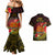 Papua New Guinea Couples Matching Mermaid Dress and Hawaiian Shirt Coat Of Arms Tropical Flowers Polynesian Pattern LT05 - Polynesian Pride