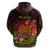 Papua New Guinea Hoodie Coat Of Arms Tropical Flowers Polynesian Pattern LT05 - Polynesian Pride