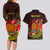 Personalized Papua New Guinea Couples Matching Long Sleeve Bodycon Dress and Hawaiian Shirt Coat Of Arms Tropical Flowers Polynesian Pattern LT05 - Polynesian Pride