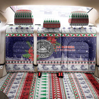 American Samoa Christmas Back Car Seat Cover Poinsettia La Maunia Le Kilisimasi