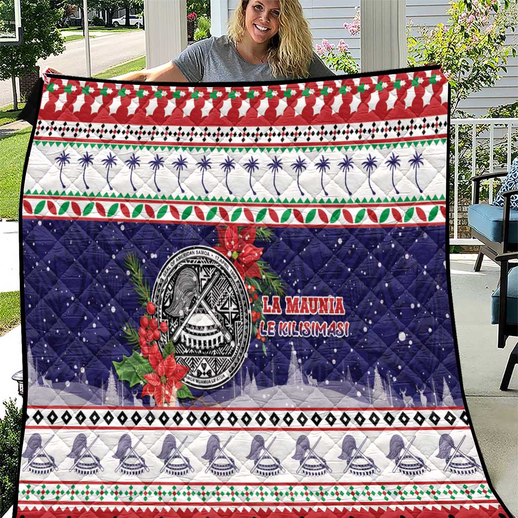 American Samoa Christmas Quilt Poinsettia La Maunia Le Kilisimasi