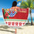 French Polynesia Christmas Beach Blanket Coat Of Arms Merry Xmas