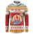 French Polynesia Christmas Button Sweatshirt Coat Of Arms Merry Xmas