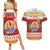 French Polynesia Christmas Couples Matching Summer Maxi Dress and Hawaiian Shirt Coat Of Arms Merry Xmas