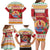 French Polynesia Christmas Family Matching Long Sleeve Bodycon Dress and Hawaiian Shirt Coat Of Arms Merry Xmas