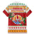 French Polynesia Christmas Family Matching Off Shoulder Short Dress and Hawaiian Shirt Coat Of Arms Merry Xmas