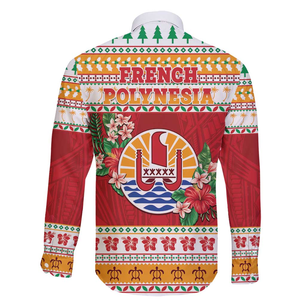 French Polynesia Christmas Family Matching Puletasi and Hawaiian Shirt Coat Of Arms Merry Xmas LT05 - Polynesian Pride