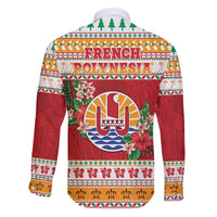 French Polynesia Christmas Family Matching Puletasi and Hawaiian Shirt Coat Of Arms Merry Xmas LT05 - Polynesian Pride
