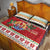 French Polynesia Christmas Quilt Bed Set Coat Of Arms Merry Xmas