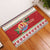 French Polynesia Christmas Rubber Doormat Coat Of Arms Merry Xmas