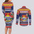 Kiribati Christmas Couples Matching Long Sleeve Bodycon Dress and Long Sleeve Button Shirt Coat Of Arms Tekeraoi Te Kiritimati