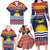 Kiribati Christmas Family Matching Long Sleeve Bodycon Dress and Hawaiian Shirt Coat Of Arms Tekeraoi Te Kiritimati