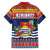 Kiribati Christmas Family Matching Long Sleeve Bodycon Dress and Hawaiian Shirt Coat Of Arms Tekeraoi Te Kiritimati