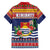 Kiribati Christmas Family Matching Off The Shoulder Long Sleeve Dress and Hawaiian Shirt Coat Of Arms Tekeraoi Te Kiritimati