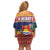 Kiribati Christmas Family Matching Off Shoulder Short Dress and Hawaiian Shirt Coat Of Arms Tekeraoi Te Kiritimati