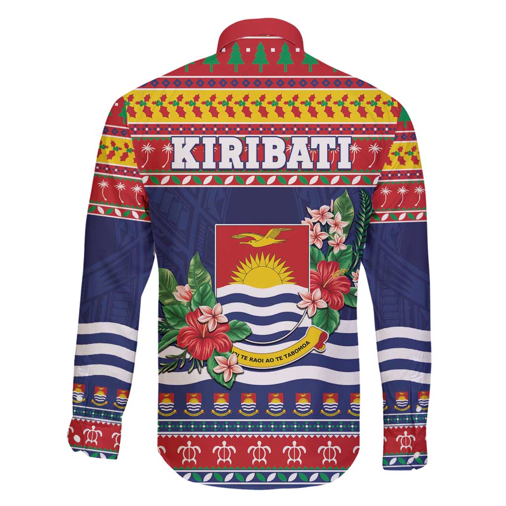 Kiribati Christmas Family Matching Puletasi and Hawaiian Shirt Coat Of Arms Tekeraoi Te Kiritimati