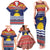 Kiribati Christmas Family Matching Tank Maxi Dress and Hawaiian Shirt Coat Of Arms Tekeraoi Te Kiritimati