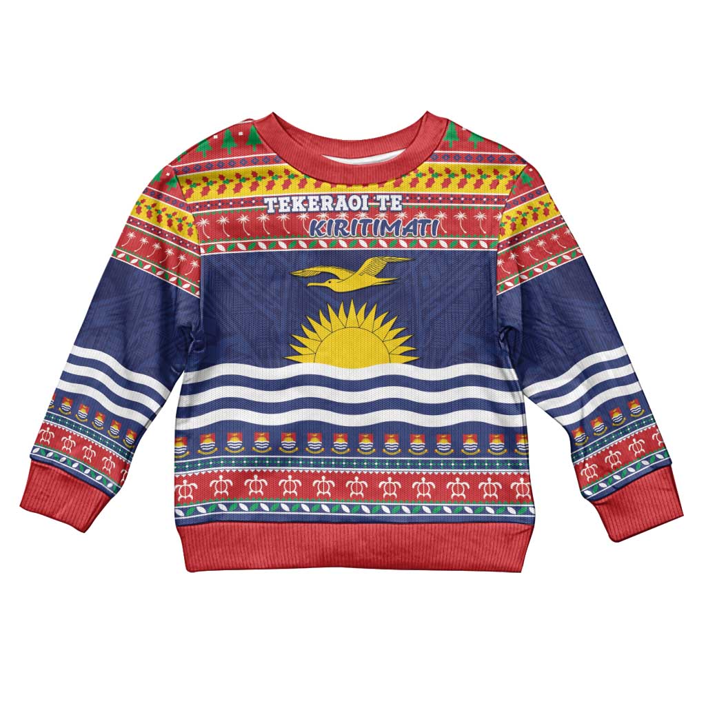 Kiribati Christmas Kid Ugly Christmas Sweater Coat Of Arms Tekeraoi Te Kiritimati