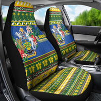 Solomon Islands Christmas Car Seat Cover Coat Of Arms Merry Xmas