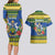 Solomon Islands Christmas Couples Matching Long Sleeve Bodycon Dress and Hawaiian Shirt Coat Of Arms Merry Xmas