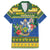 Solomon Islands Christmas Family Matching Off Shoulder Short Dress and Hawaiian Shirt Coat Of Arms Merry Xmas