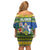 Solomon Islands Christmas Family Matching Off Shoulder Short Dress and Hawaiian Shirt Coat Of Arms Merry Xmas