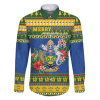 Solomon Islands Christmas Family Matching Puletasi and Hawaiian Shirt Coat Of Arms Merry Xmas