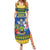 Solomon Islands Christmas Family Matching Summer Maxi Dress and Hawaiian Shirt Coat Of Arms Merry Xmas