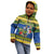 Solomon Islands Christmas Kid Hoodie Coat Of Arms Merry Xmas