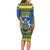 Solomon Islands Christmas Long Sleeve Bodycon Dress Coat Of Arms Merry Xmas