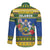 Solomon Islands Christmas Long Sleeve Button Shirt Coat Of Arms Merry Xmas