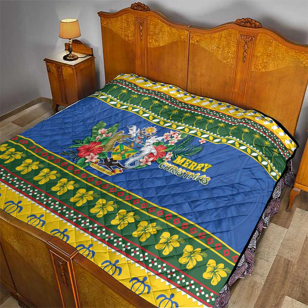 Solomon Islands Christmas Quilt Coat Of Arms Merry Xmas
