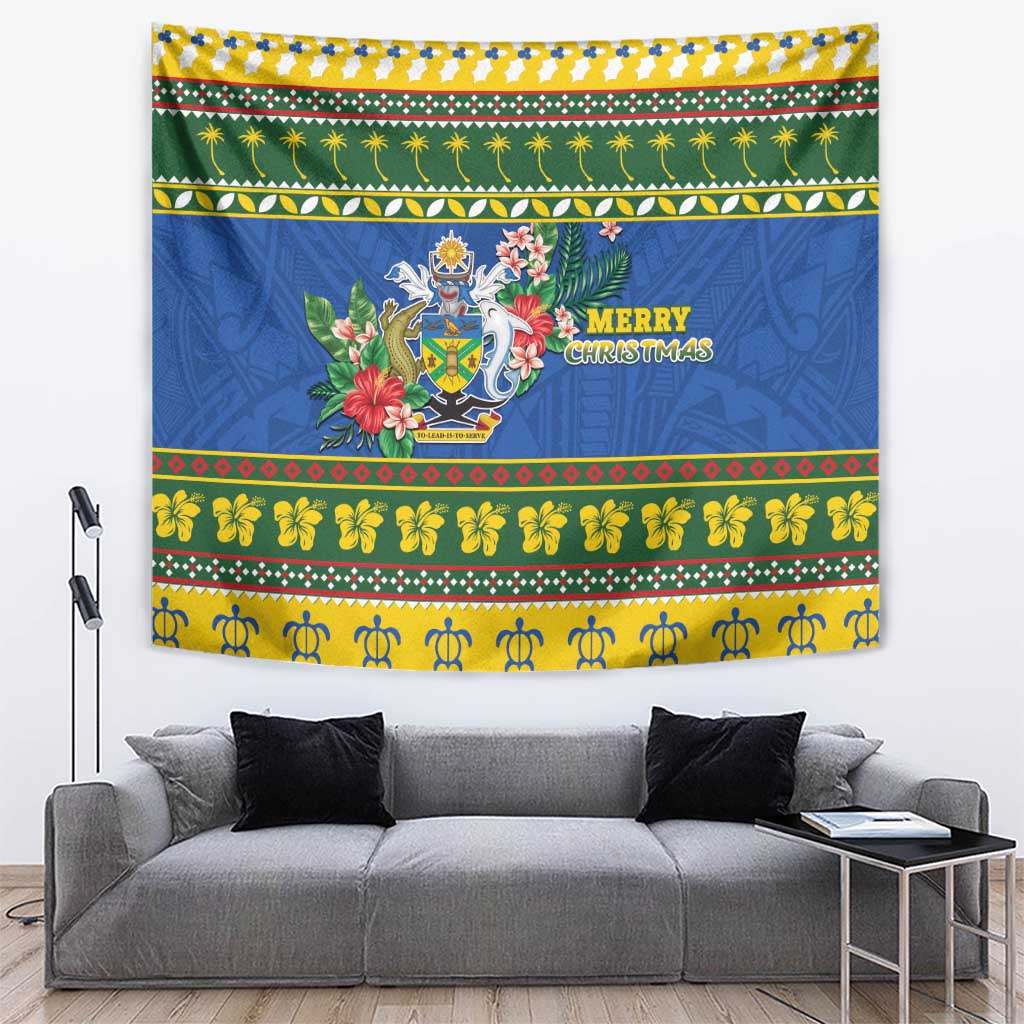 Solomon Islands Christmas Tapestry Coat Of Arms Merry Xmas