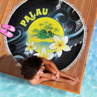 Palau United Nations Day Beach Blanket Polynesian Curves Plumeria - Polynesian Pride