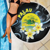 Palau United Nations Day Beach Blanket Polynesian Curves Plumeria - Polynesian Pride
