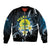 Palau United Nations Day Bomber Jacket Polynesian Curves Plumeria - Polynesian Pride