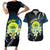 Palau United Nations Day Couples Matching Short Sleeve Bodycon Dress and Hawaiian Shirt Polynesian Curves Plumeria - Polynesian Pride